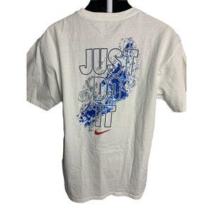 Mens Nike Swim Just Do It Shirt Crewneck Short Sleeve Sz L White